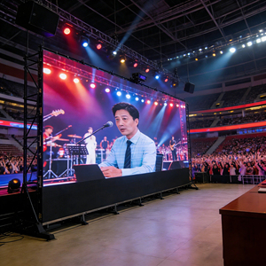 จอวิดีโอวอลล์ LED แบบโค้งสำหรับเช่าในอาคาร ขนาด P1.56-P3.91 มม. ความละเอียด 8K HDR10+ สำหรับงานแสดงสินค้า ฉากหลังเวที จอแสดงผลแบบแผง RW-INALL คุณภาพสูง - Product Image 1