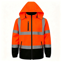 Chaqueta de Seguridad Impermeable de Alta Visibilidad, Chaqueta de Trabajo de Forro Polar Cálido y Resistente al Viento, Chaqueta de Construcción Reflectante de Alta Visibilidad para Hombre