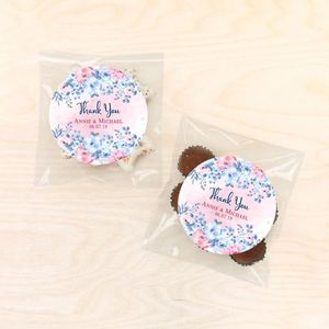 Etiquetas Adhesivas Redondas Personalizadas, Resistentes al Agua, con Acabado Mate, para Decoración del Hogar, Etiquetas de Regalo con Dibujos Animados, en Rosa y Azul - Product Image 1
