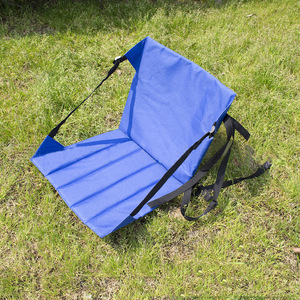Cojín de asiento plegable portátil, silla de playa para pícnic al aire libre de tela Oxford 600D azul para 1-2 personas - Product Image 1