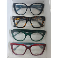 Nouvelles montures de lunettes optiques en acétate épais de grande taille, de haute qualité, assorties