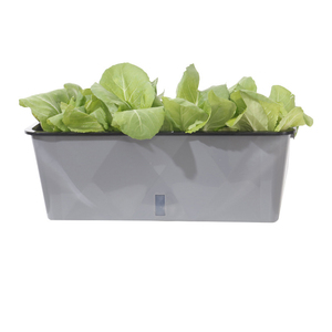 ZGQ23 Rectangular Automatic Water Absorbing Pots Cotton Rope Self Watering Planter Flowerpot Plastic Lazy Flower Pot
