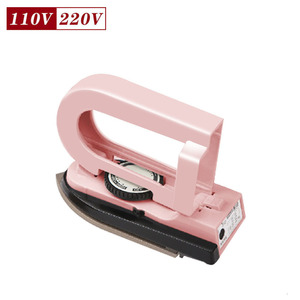Plancha de Vapor Portátil Eléctrica Mini, Plancha de Mano 110V 220V, Vaporizador de Ropa Rosa - Product Image 1
