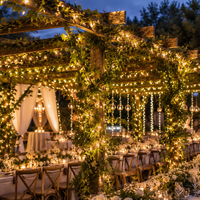 Guirlande de feuilles de lierre artificielles en soie de 2,1 m pour décoration murale, jardin, arche de mariage et verdure en gros