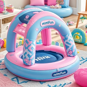 Factory Outlet New Trend Exclusive Candy Color Inflatable Bounce House Castle with Air Blower <b>Balloons</b> Durable for 3-6 Year Olds - Product Image 3