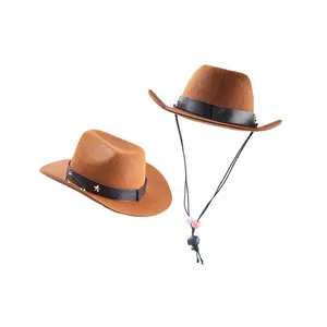 Pafu mexican carnival fiesta Cinco De Mayo party supplies sombrero mini hat headband pet cowboy hat headband with elastic band