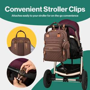 Muestra gratuita de mochila pañalera de gran capacidad para mujer, multiusos, para bebé niño o niña - Product Image 5