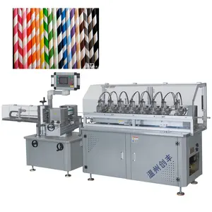באופן מלא אוטומטי במהירות גבוהה באיכות 8 חיתוך להבי נייר קש מכונת לייצר עבור כל סוגים של שתיית קשיות