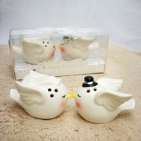 Ensemble salière et poivrière en céramique Love Birds Décorations de mariage et cadeaux de remerciement