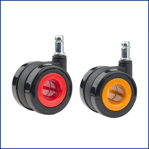 2.5IN Móveis Rodízio Roda Elegante PU Rodas Com Parafuso 11*22MM Cadeira Roda Freio/Tipo Giratório - Product Image 6