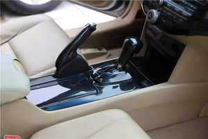 Interno auto in fibra di carbonio per honda accord 8th <span class=keywords><strong>2008</strong></span> 2009 2010 2011 2012 2013 pannello del cambio alzacristalli interruttore di copertura del cruscotto kit - Product Image 3
