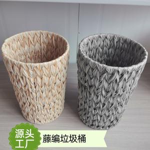 ตะกร้าหวายโบไบทรงกลมขนาดใหญ่ สีขาวนมและสีเทา สำหรับใช้ในบ้าน ห้องครัว ห้องนั่งเล่น และบนโต๊ะ - Product Image 5