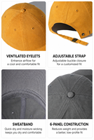 Gorra de Béisbol de 6 Paneles de Algodón Peinado de Color Sólido con Logotipo Personalizado; Gorra de Alta Gama para Otoño/Invierno, con Corona Suave, Ajustable, Lavada y con Protección Solar