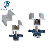 Abrazadera Solar ZhiBoDa de Instalación Rápida, Aleación de Aluminio Duradera, Superficie Anodizada Anticorrosión, Accesorios Fotovoltaicos, Resistente al Viento de 60m/s