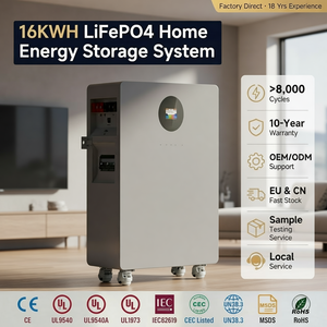 แบตเตอรี่ LiFePO4 51.2V 300Ah 15kWh 10kWh ระบบกักเก็บพลังงานสำหรับบ้านแบบติดผนัง Powerwall ระดับ IP65 8000 รอบการใช้งาน - Product Image 1