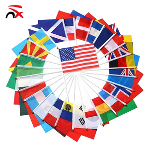 Drapeau à agiter en polyester 14*21 cm, mini, en plastique, pour la vente en gros, idéal pour les matchs de football 2026 aux États-Unis et au Canada - Product Image 1
