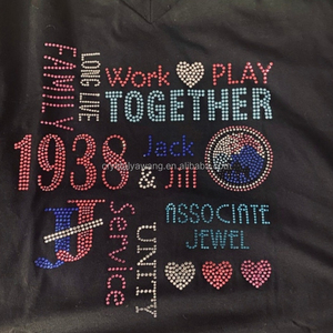 Motivi Personalizzati con Strass JJOA 1938 per Magliette, Trasferibili a Caldo con Scritta Jack and Jill of America - Product Image 2