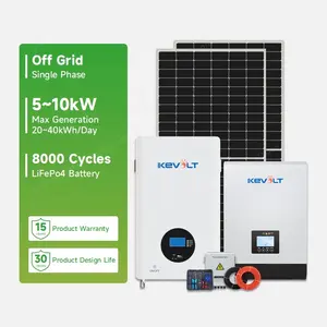 Sistema di energia solare Kit Complet 5kW 10kW Off Grid sistema di energia solare con batteria e Inverter sistema solare per la casa