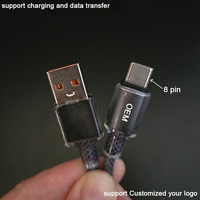 Cables USB a 8 Pines con Tejido Exterior Personalizado Exclusivo OEM ODM, Resistentes al Desgaste