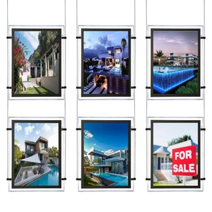 2025 <b>Real</b> Estate Agent Advertising Light Box Price Window Display Double Sides Led Hanging <b>Crystal</b> Light Box - Product Image 2