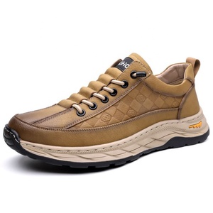 Chaussures de travail d'extérieur HLT pour hommes, en cuir PU artificiel, à lacets, talon plat, toutes saisons, style marche, semelle intermédiaire EVA, caoutchouc - Product Image 5