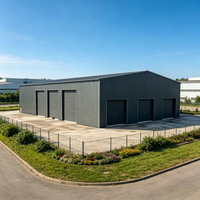 Entrepôt e-commerce à structure en acier préfabriquée au design moderne, résistant au vent jusqu'à 121 mph pour le tri logistique