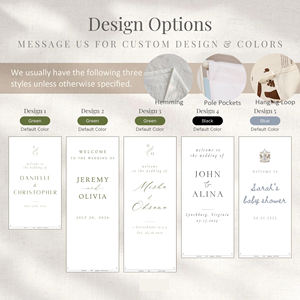 Panneaux en tissu suspendus professionnels, modernes, <span class=keywords><strong>grand</strong></span> format, personnalisés pour <span class=keywords><strong>mariage</strong></span>, de luxe, avec nom de Monsieur et Madame, pour table de remerciement, bar, cocktails et <span class=keywords><strong>menu</strong></span> - Product Image 4