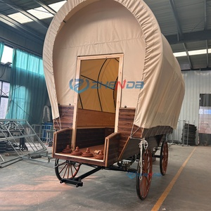 5-6 Person with Roof Outdoor Christmas Decoration Horse Wagon/romantic Wedding Carriage Sightseeing <b>Tent</b> Car Horse Carriage - Product Image 3