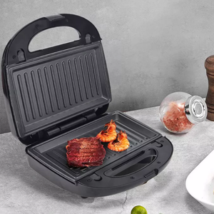 Parrilla eléctrica antiadherente desmontable 6 en 1, parrilla de 2 rebanadas, Mini máquina para hacer gofres, sandwichera profesional, Panini - Product Image 4