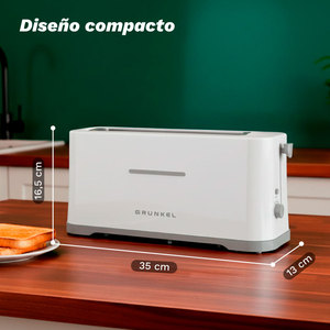 Ts-40easytoast 970W Extra Wide Slot <b>Toaster</b> With 7 Levels White - Product Image 3