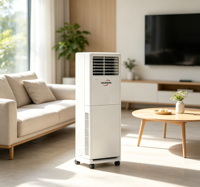 Climatiseur portable Airwens 12000 BTU avec roues, faible bruit, économie d'énergie, unité de refroidissement et de chauffage pour salon