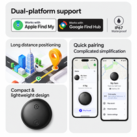Traceur de clés BLE, étiquette intelligente compatible avec Apple Find My et Google Find Hub, pile CR2032, anti-perte