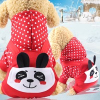 Vêtement pour chien moderne en polaire d'hiver avec motif animalier de dessin animé, à capuche élastique