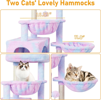 Arbre à chat moderne et durable avec condo, poteau à gratter en sisal, multi-niveaux, pour intérieur, emballage carton, mobilier pour chat, hamac et perchoir