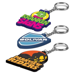Popular Rubber Key chain Soft PVC Custom Embossed 3d logo Colorful Key Ring for Promotion Business Gift