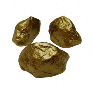 PU Foam Nugget Shape Stress Reliever Gold Stress Ball Anti-stress Custom Logo Printed Promotional <b>Gifts</b> Toys - Product Image 1