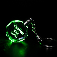 Porte-clés personnalisé en cristal gravé au laser, porte-clés de voiture en cristal avec logo personnalisé pour cadeau promotionnel