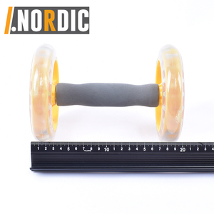 Rueda doble <span class=keywords><strong>Ab</strong></span> con asas ergonómicas acolchadas para entrenamiento de fuerza abdominal y central, para el hogar, la Oficina, los viajes, Juego de <span class=keywords><strong>2</strong></span> - Product Image 4