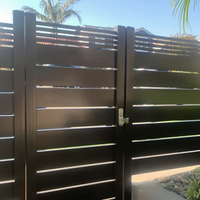 Panneaux de clôture en aluminium pour extérieur, 8 pieds de haut, 8x8, noir et blanc, tailles personnalisées pour jardin, cour, clôture de périmètre