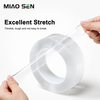 Cinta Adhesiva Transparente de PE Nano de Doble Cara, Bajo Ruido, Impermeable, Ecológica, en Rollo, Venta al Por Mayor, Suministro de Fábrica