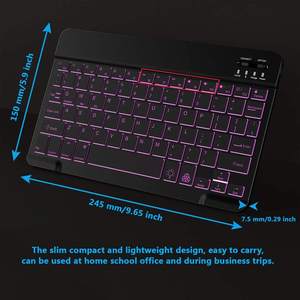 Custom bluetooth Keyboard Teclado Inalambrico Slim Bt Rgb Keyboard logo Trading Keyboard for ipad A16 - Product Image 4