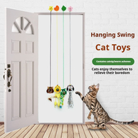 Joysing Self-Hi Jouet suspendu pour chat, bâton de chatouillage à plumes élastiques, anti-ennui et d'entraînement, nouveaux accessoires pour chats, jouets pour animaux de compagnie