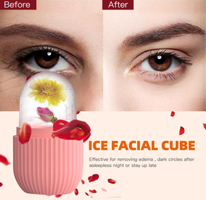 Plateau à glaçons portable pour le visage, en forme de diamant, pour massage facial, technique de roulage sans silicone ni cordon pour les soins de la peau - Product Image 4