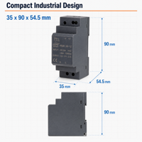Catu Daya DIN Rail 24V 36W Catu Daya Switching Industri 85-264VAC Input AC Universal untuk Kabinet Kontrol