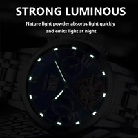 Reloj de Pulsera POEDAGAR 1401 Original para Hombre, Reloj Mecánico Automático con Tourbillon, Resistente al Agua y Luminoso