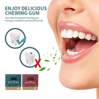 Gommes à mâcher reminéralisantes au xylitol sans sucre, saveur menthe cannelle, soin buccal