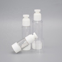 Couleur personnalisée transparente 15ml 30ml 40ml 50ml 80ml 100ml 120ml pompe sans air en plastique ABS vaporisateur de brouillard cosmétique