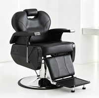 Nouvelle arrivée, chaise de coiffeur pivotante à dossier réglable de style vintage, chaise de barbier pour salon de coiffure, mobilier de salon