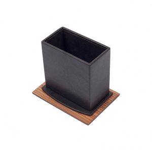 Ensemble de bureau de luxe 11 pièces en cuir et bois avec plateau à documents unique, accessoires de bureau, organiseur de bureau, tapis de bureau - Product Image 5