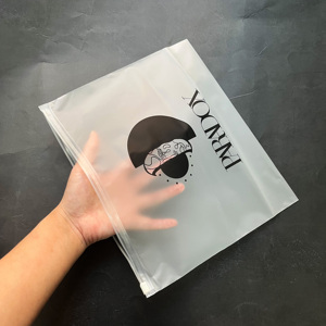 Wholesale Biodegradable Custom Logo Frosted Zipper Bags - Matte Horizontal Poly Bags for Apparel & Swimwear - Product Image 3